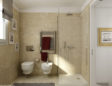 Bagno con doccia finestrato piano superiore